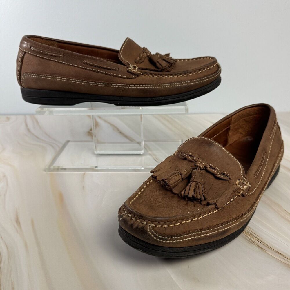 Dockers Men's Shoes Brown Suede Sz 9M Tasseled Loafer Slip-On Casual 90-7037 EUC